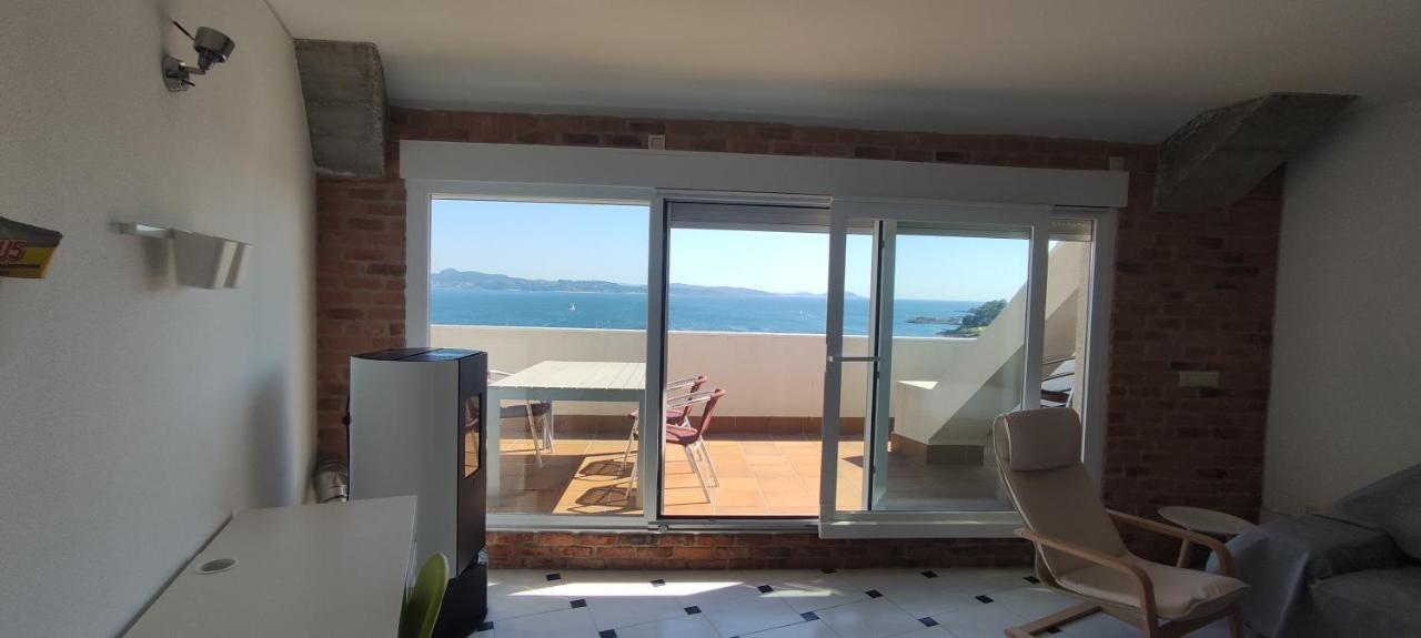 Atico Con Amplia Terraza Y Espectaculares Vistas Lägenhet Sanxenxo Exteriör bild